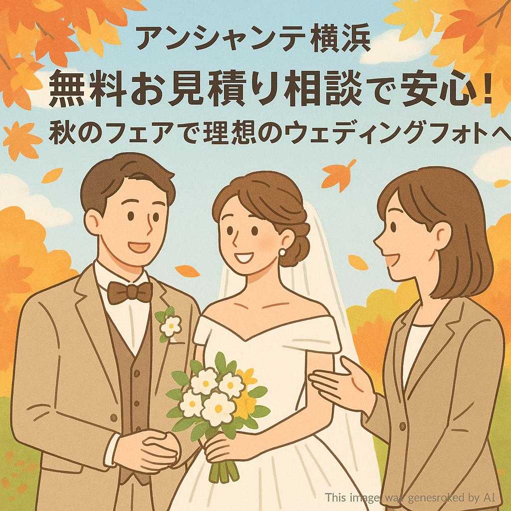 アンシャンテ横浜 無料お見積り相談で安心！秋のフェアで理想のウェディングフォトへ