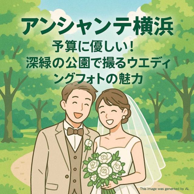 アンシャンテ横浜予算に優しい！深緑の公園で撮るウエディングフォトの魅力