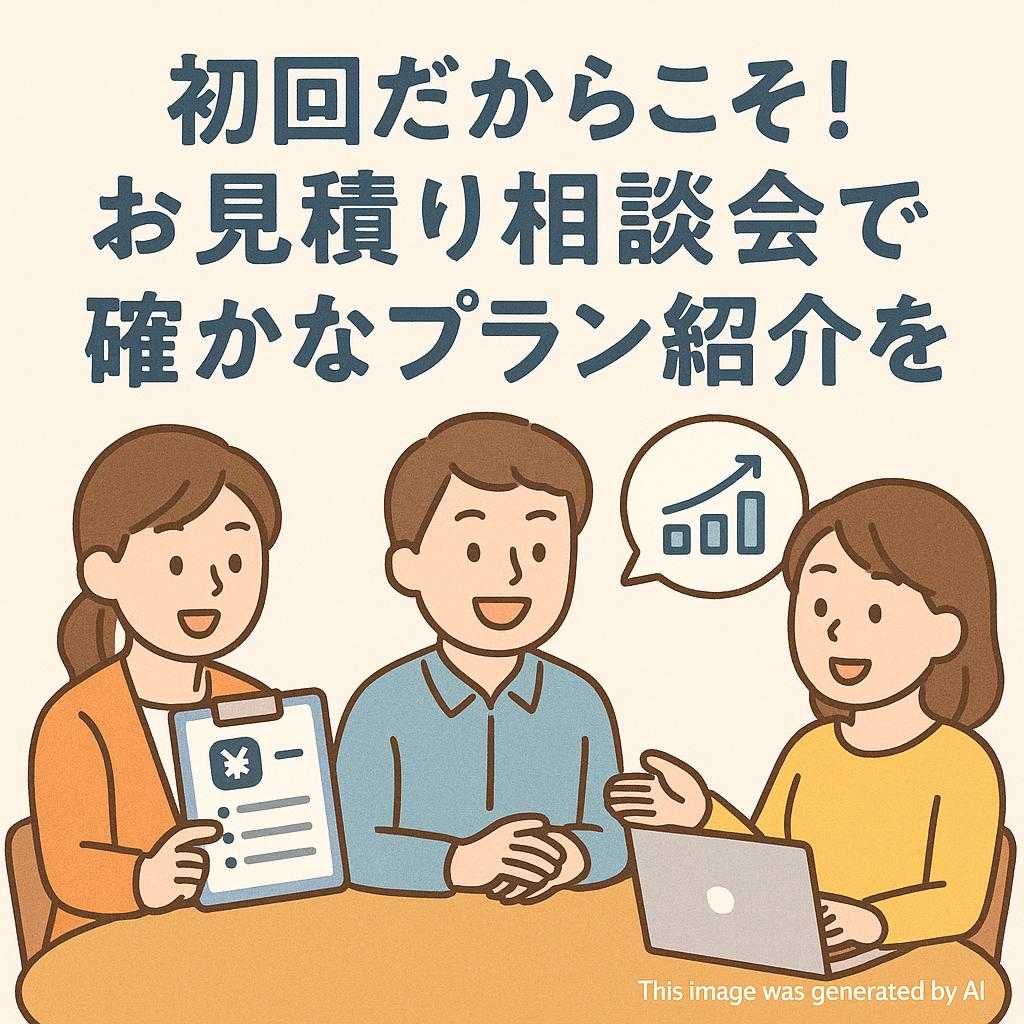 初回だからこそ!お見積り相談会で確かなプラン紹介を