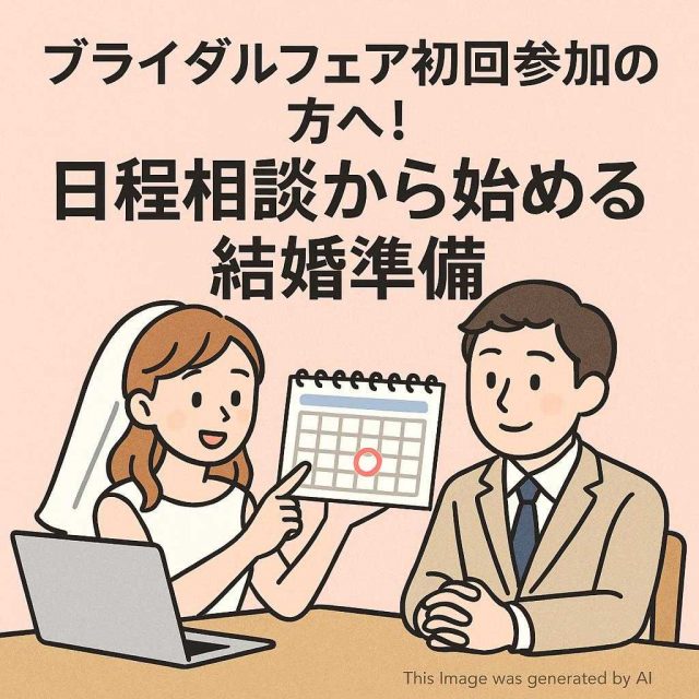 ブライダルフェア初回参加の方へ！日程相談から始める結婚準備