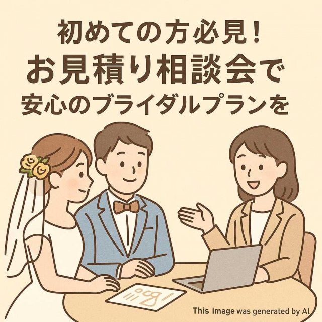 初めての方必見！お見積り相談会で安心のブライダルプランを