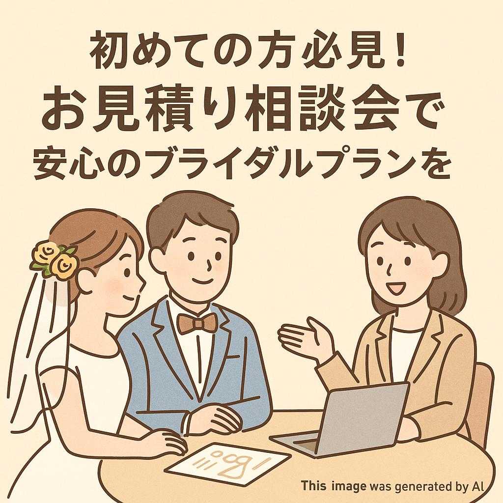 初めての方必見！お見積り相談会で安心のブライダルプランを