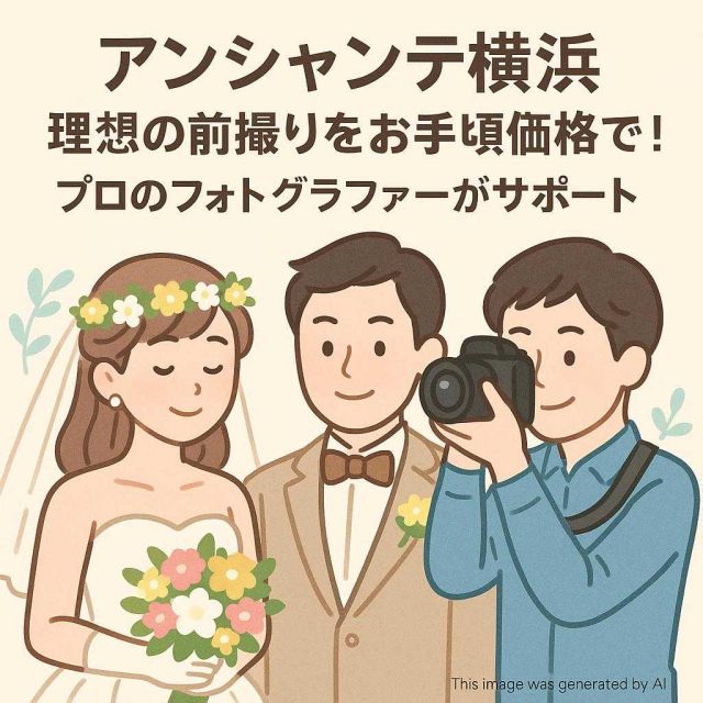 アンシャンテ横浜理想の前撮りをお手頃価格で！プロのフォトグラファーがサポート