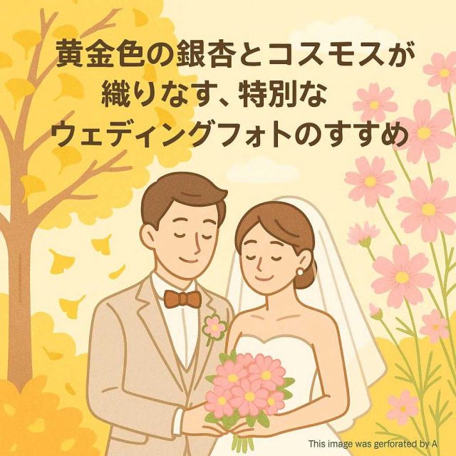 黄金色の銀杏とコスモスが織りなす、特別なウェディングフォトのすすめ