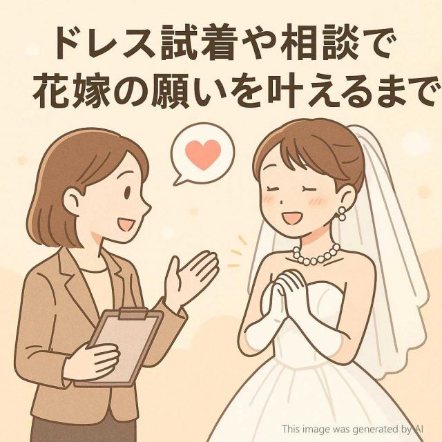 ドレス試着や相談で花嫁の願いを叶えるまで
