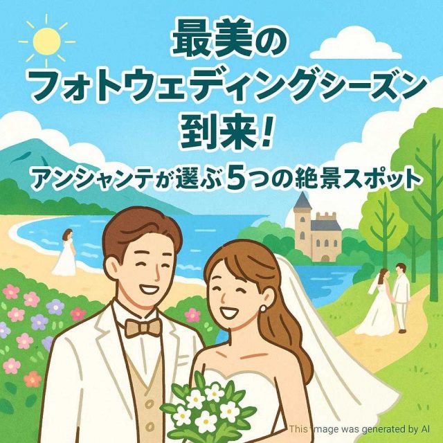 最美のフォトウェディングシーズン到来！アンシャンテが選ぶ5つの絶景スポット