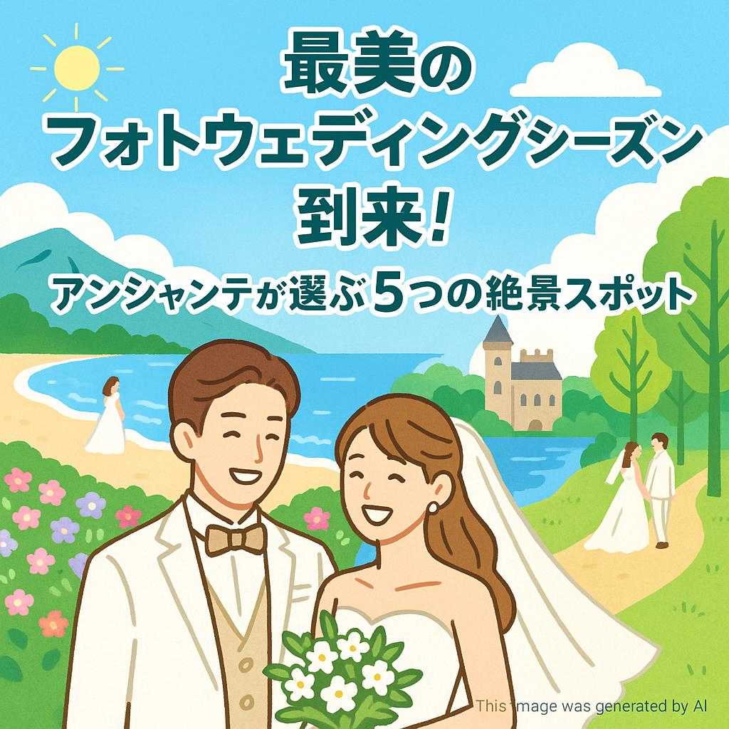 最美のフォトウェディングシーズン到来!アンシャンテが選ぶ5つの絶景スポット