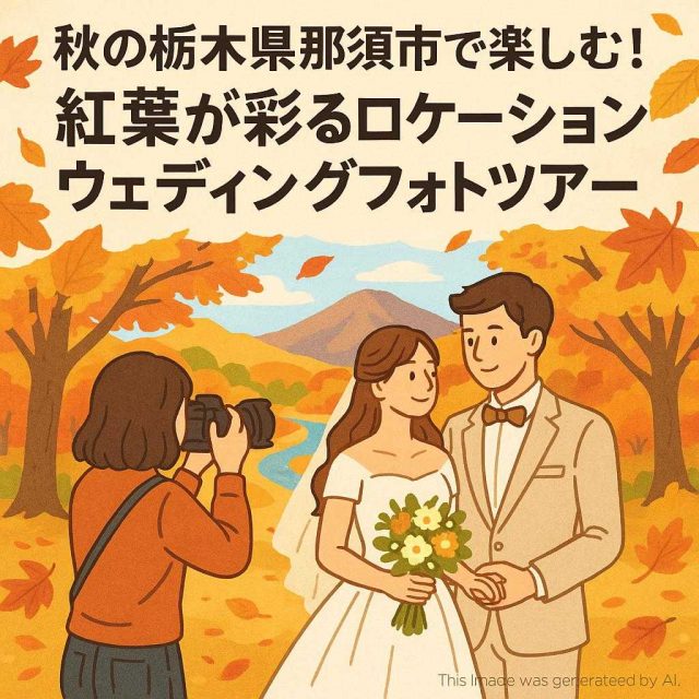 秋の栃木県那須市で楽しむ！紅葉が彩るロケーションウェディングフォトツアー