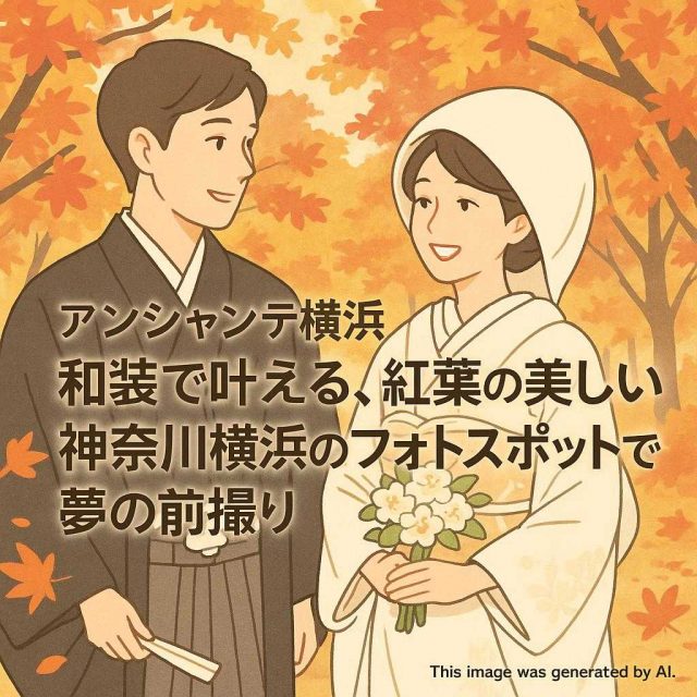 アンシャンテ横浜 和装で叶える、紅葉の美しい神奈川横浜のフォトスポットで夢の前撮り