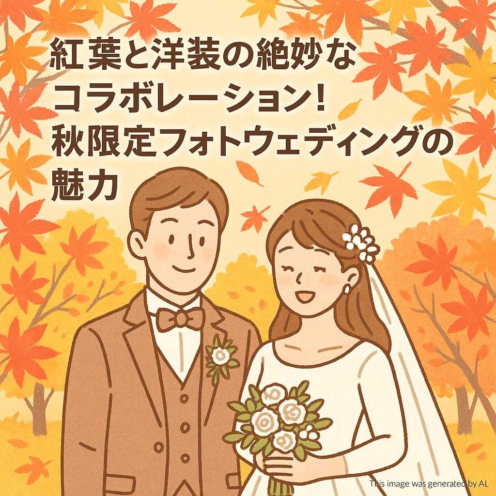 紅葉と洋装の絶妙なコラボレーション!秋限定フォトウェディングの魅力