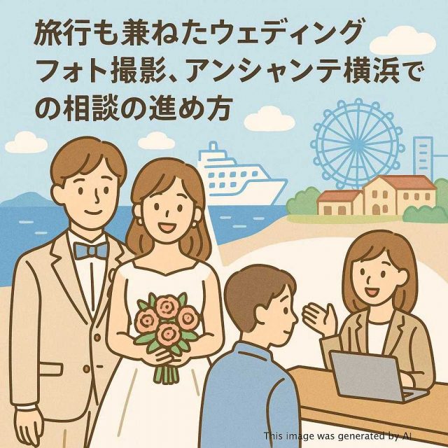 旅行も兼ねたウェディングフォト撮影、アンシャンテ横浜での相談の進め方