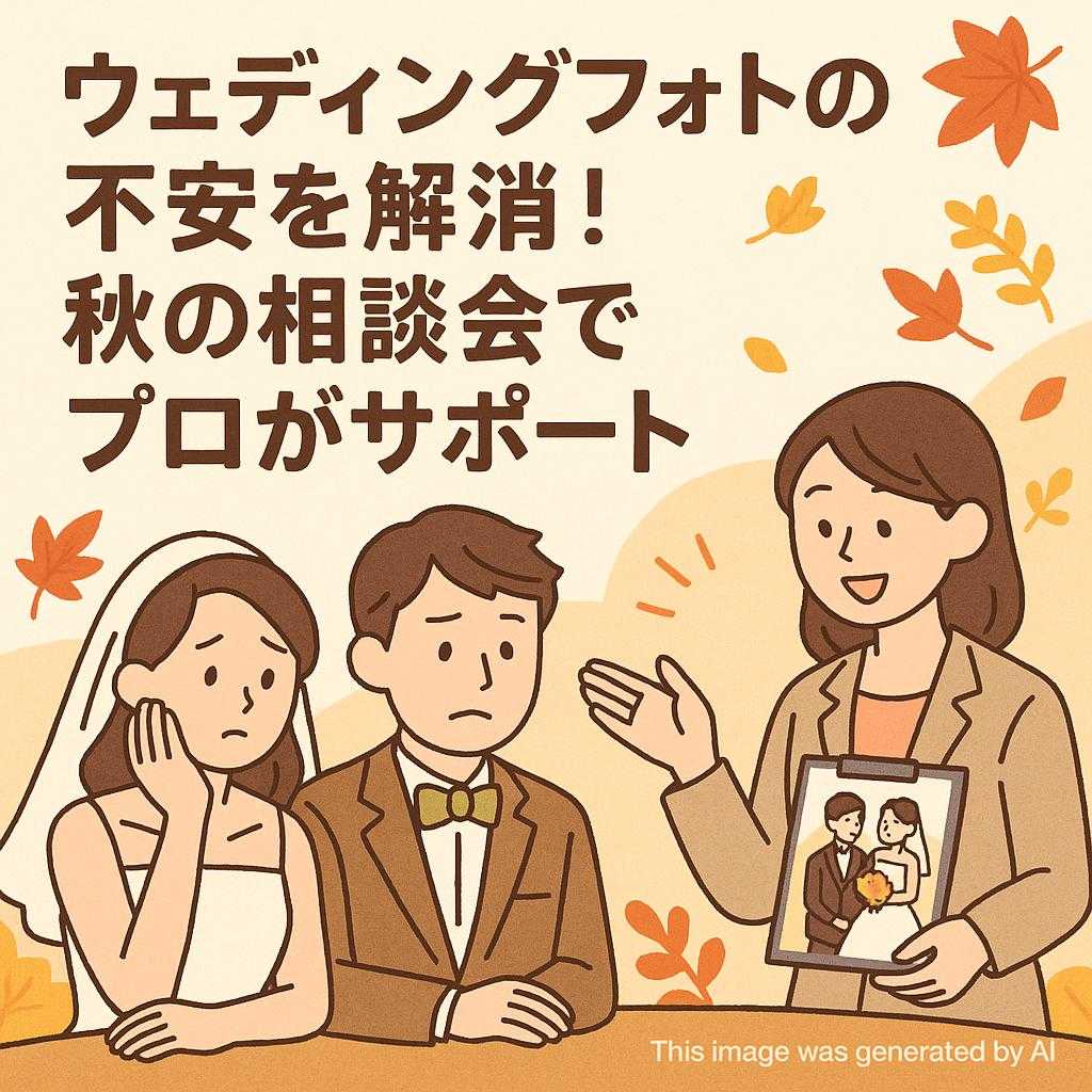 ウェディングフォトの不安を解消!秋の相談会でプロがサポート