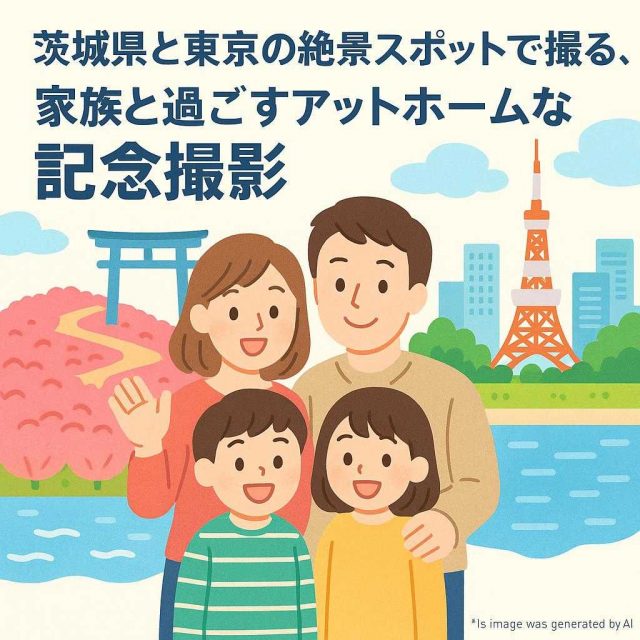 茨城県と東京の絶景スポットで撮る、家族と過ごすアットホームな記念撮影