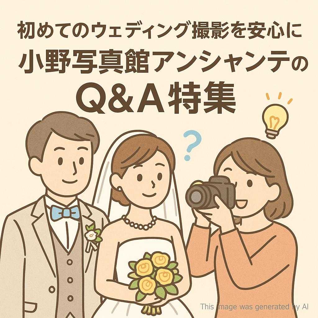 初めてのウェディング撮影を安心に 小野写真館アンシャンテのQ&A特集