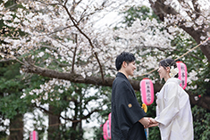 ロケーションフォト・フォトウェディング・前撮り 白無垢・色打掛・紋付袴 称名寺・桜・紅葉・お寺・神奈川
