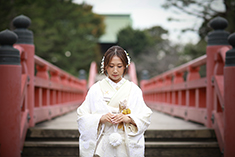 ロケーションフォト・フォトウェディング・前撮り 白無垢・色打掛・紋付袴 称名寺・桜・紅葉・お寺・神奈川